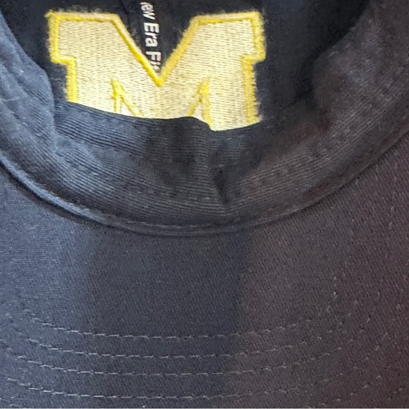 New Era Dark Blue University of Michigan Hat with Bright Yellow Emblem - Picture 8 of 8